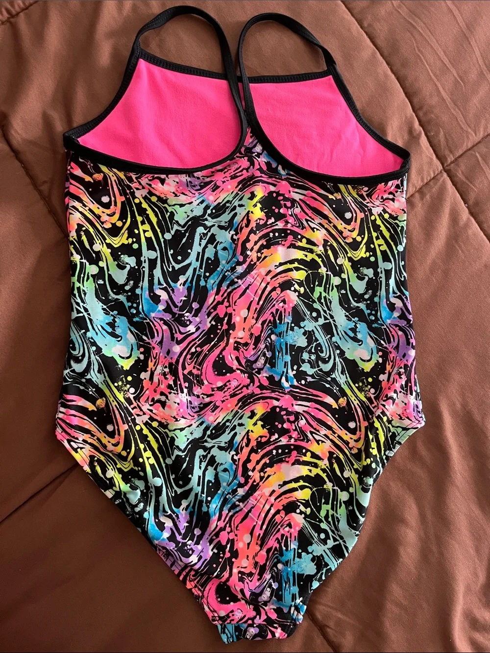 Neon Swirl One-Piece Swimsuit